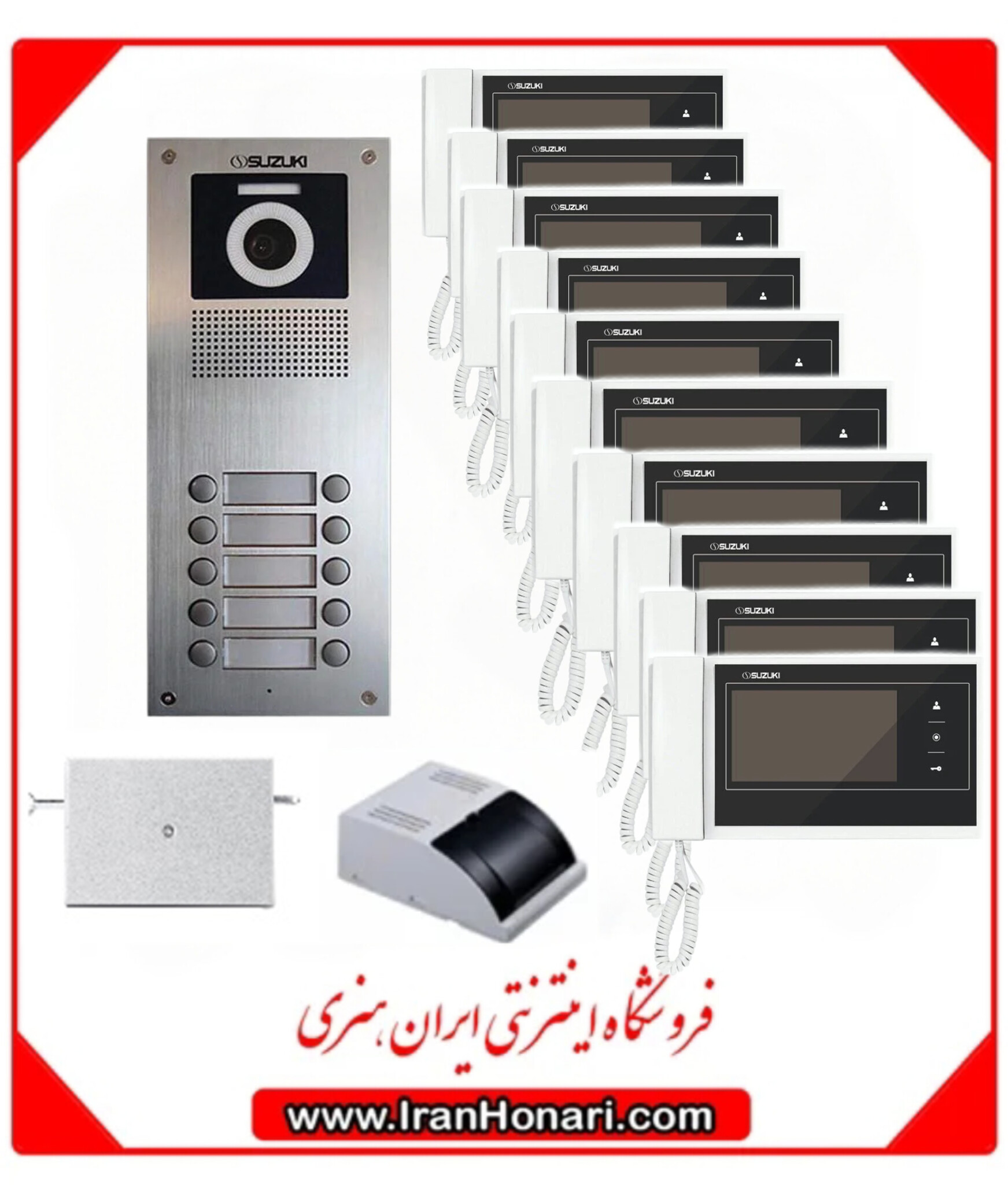 پکیج 10 واحدی آیفون تصویری سوزوکی 7 اینچ بدون حافظه مدل SZ-727