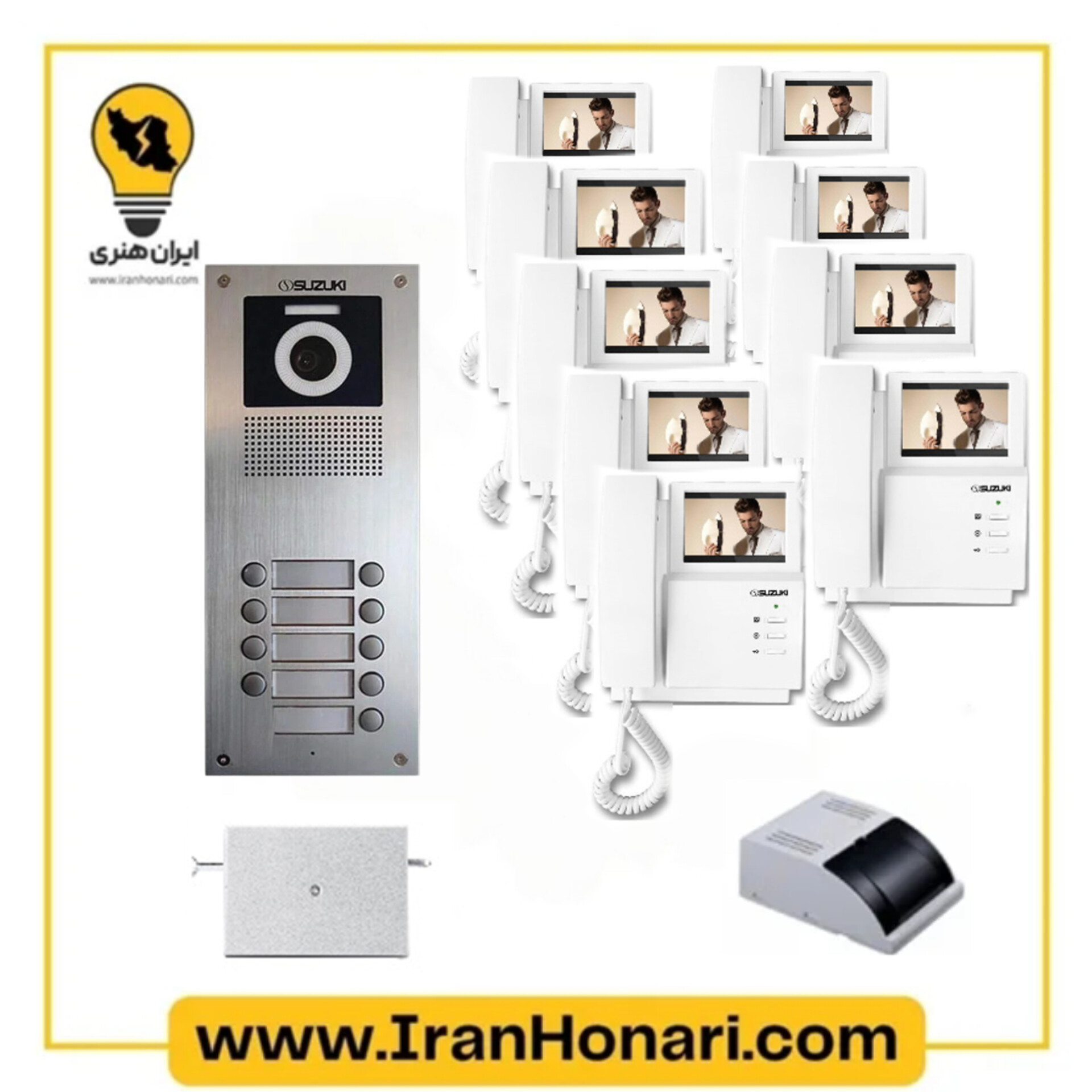 پکیج 9 واحدی آیفون تصویری سوزوکی 4.3 اینچ با حافظه SZ-413