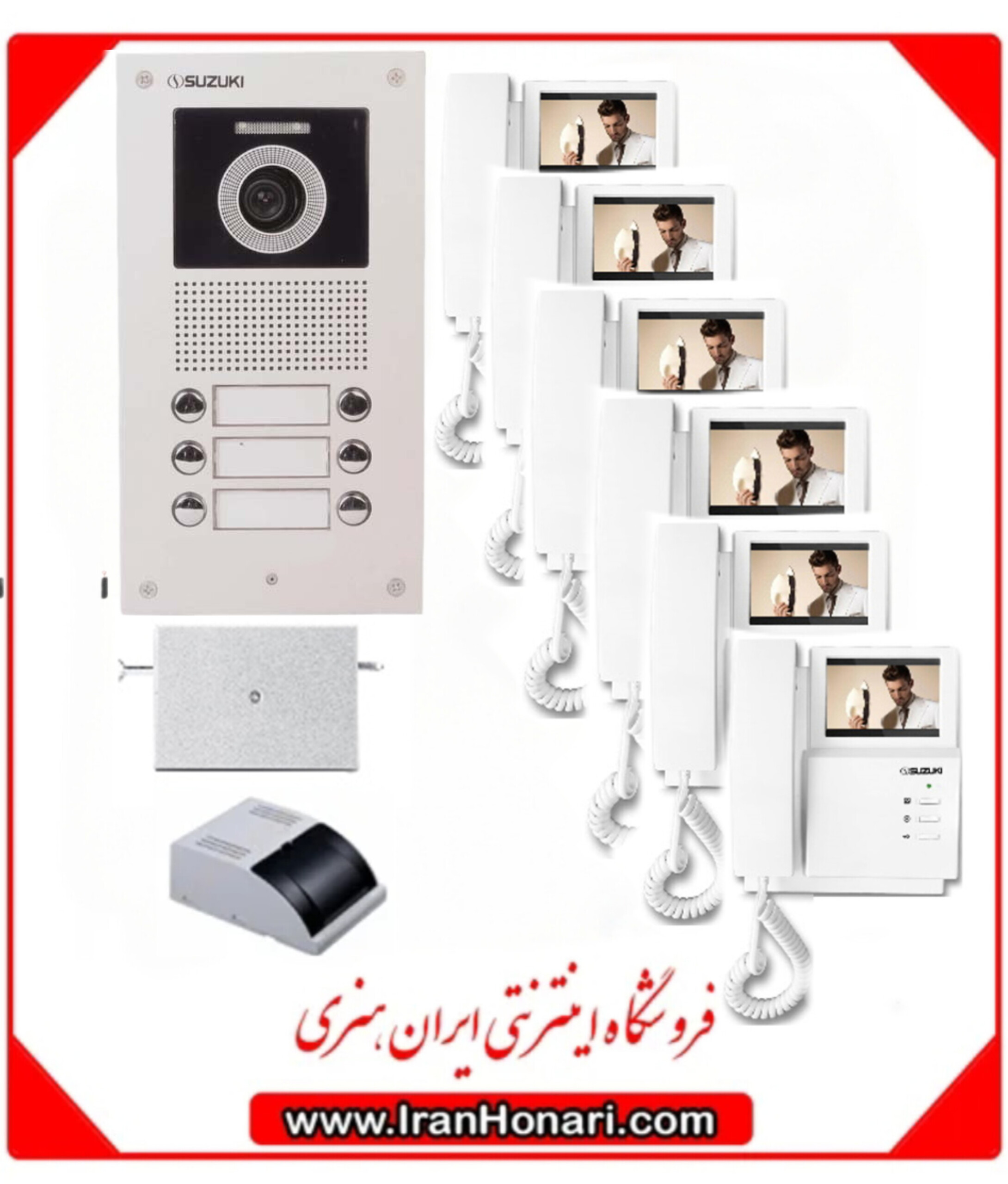 پکیج 6 واحدی آیفون تصویری سوزوکی 4.3 اینچ با حافظه SZ-413